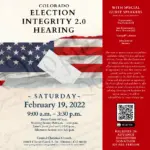 For the Public: Saturday, February 19th – Election Integrity Hearing
